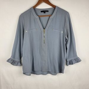 Harve Benard Slate Gray Blouse Women's Size S